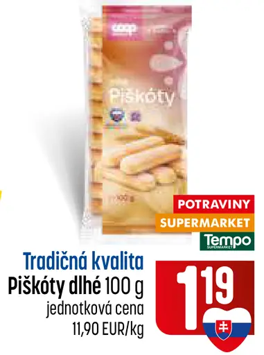 COOP Tradičná kvalita dlhé piškóty