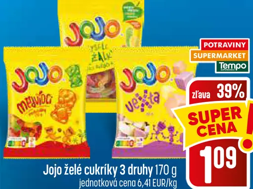 Jojo želé cukríky 3 druhy