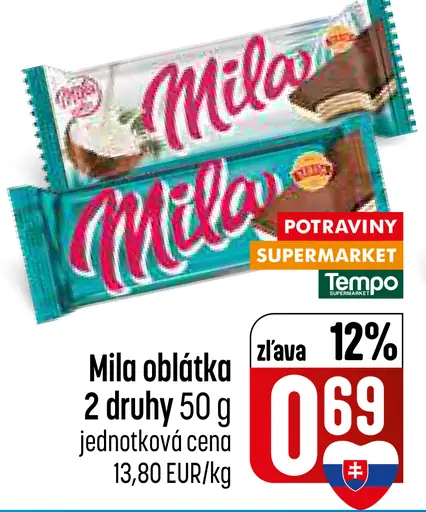 Mila oblátka – 2 druhy