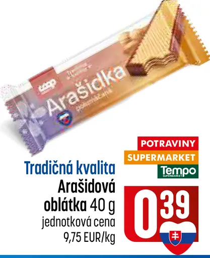 Tradičná kvalita Arašídová oblátka