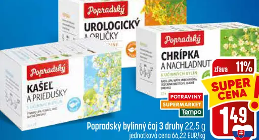 Popradský bylinný čaj 2 druhy