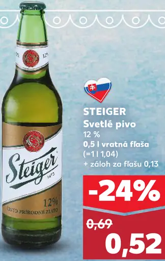 Steiger Svetlé pivo