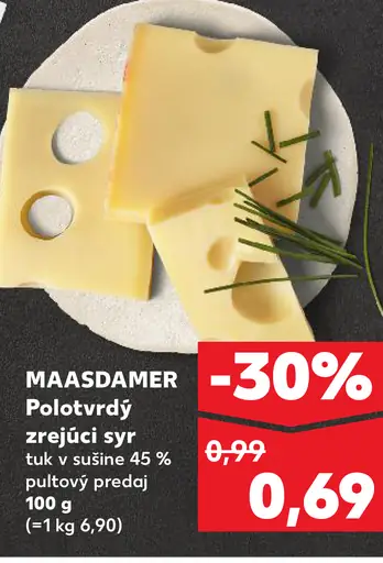 Maasdamer Polotvrdý zrejúci syr