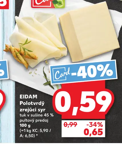 EIDAM Polotvrdý zrejúci syr