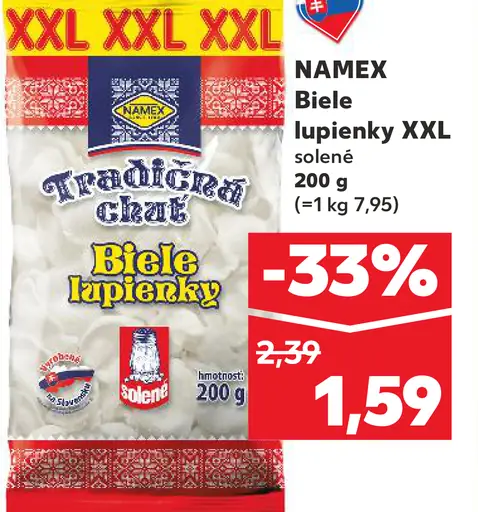 Biele lupienky XXL