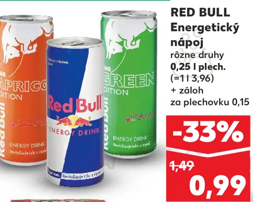 Red Bull energetický nápoj