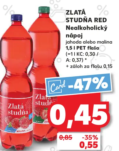 ZLATÁ STUDŇA RED Nealkoholický nápoj