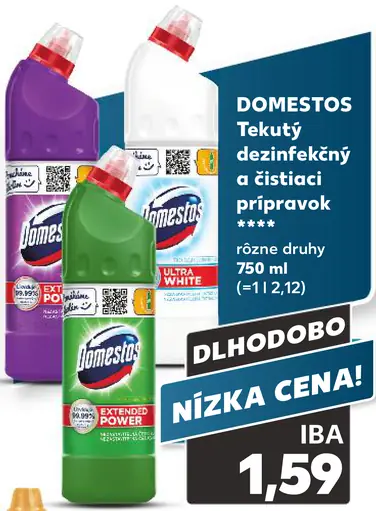 DOMESTOS Tekutý dezinfekčný a čistiaci prostriedok