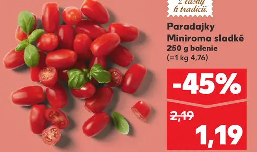 Paradajky miniroma sladké