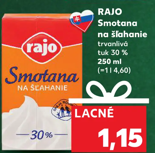 smotana na šľahanie