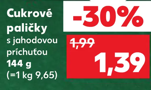 Cukrové paličky s jahodovou príchuťou