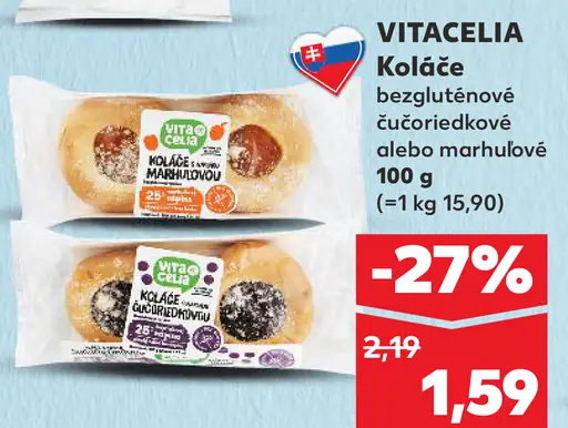 Koláče čučoriedkové alebo marhuľové