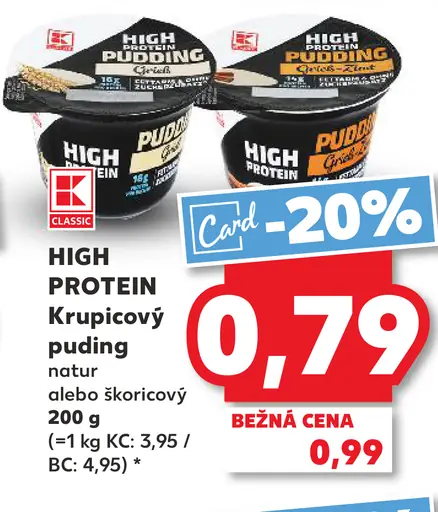 HIGH PROTEIN Krupicový puding