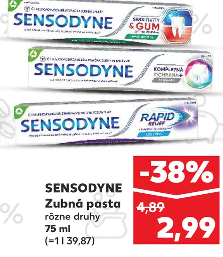 Sensodyne zubná pasta