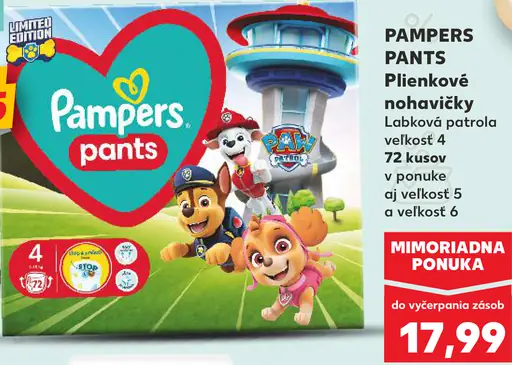 PAMPERS PANTS Plienkové nohavičky