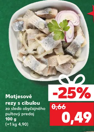 Matjesové rezy s cibuľou