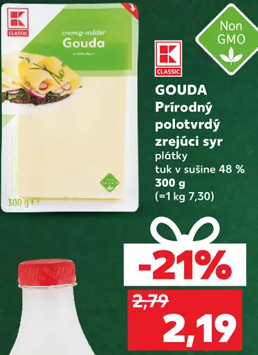 GOUDA Prírodný polotvrdý zrejúci syr