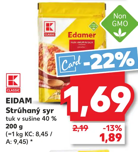 EIDAM Strúhaný syr