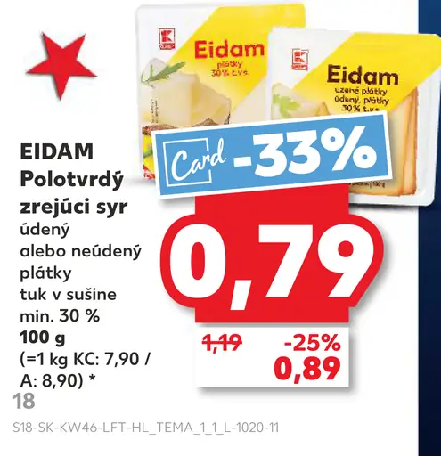 EIDAM Polotvrdý zrejúci syr