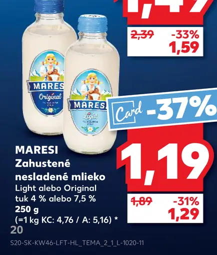 Maresi nesladené mlieko