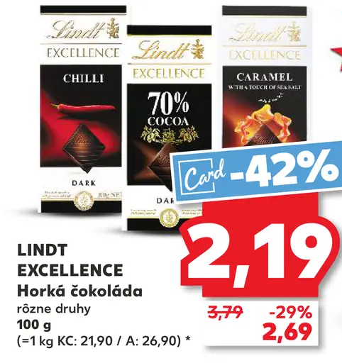 LINDT EXCELLENCE Horká čokoláda