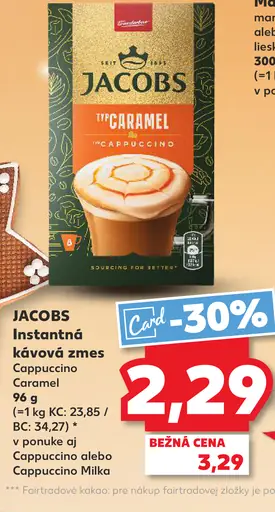 Instantná kávová zmes Cappuccino Caramel