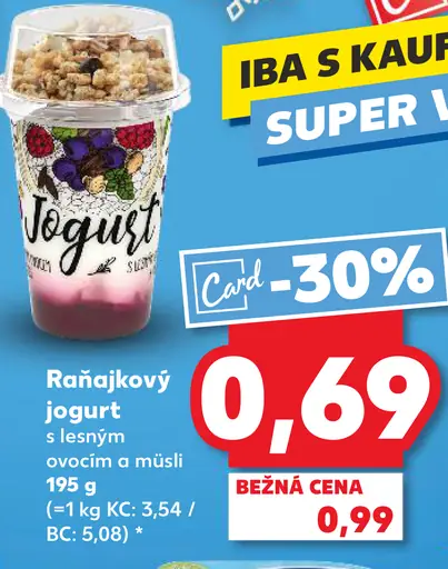 Raňajkový jogurt