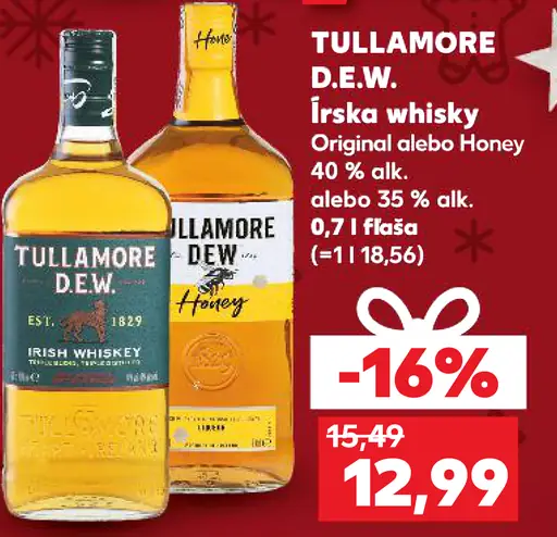 TULLAMORE D.E.W. Írska whisky