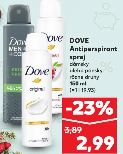 DOVE Antiperspirant sprej dámsky alebo pánsky