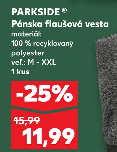 pánska flaušová vesta