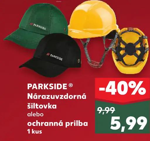 Parkside Nárazuvzdorná šiltovka alebo ochranná prilba