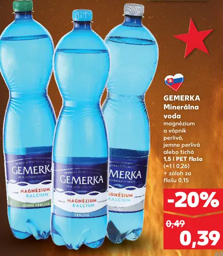 GEMERKA Minerálna voda