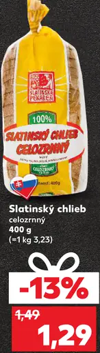 Slatinský chlieb celozrnný