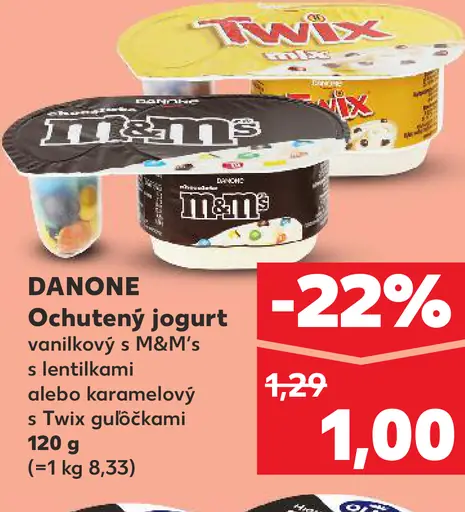 Ochutený jogurt s M&M's