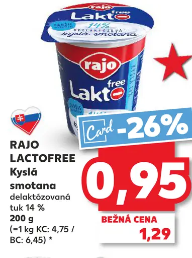 RAJO LACTOFREE Kyslá smotana