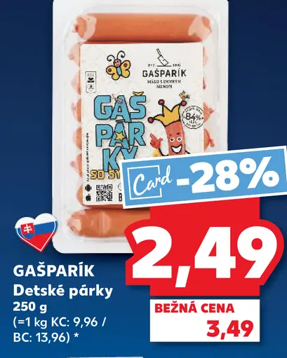 GAŠPARKY Detské párky