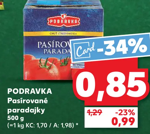 Pasírované paradajky