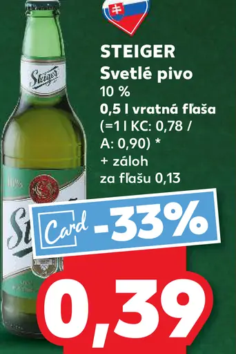 Steiger Svetlé pivo