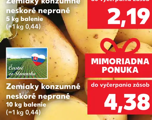 Zemiaky konzumné neskôr neparné