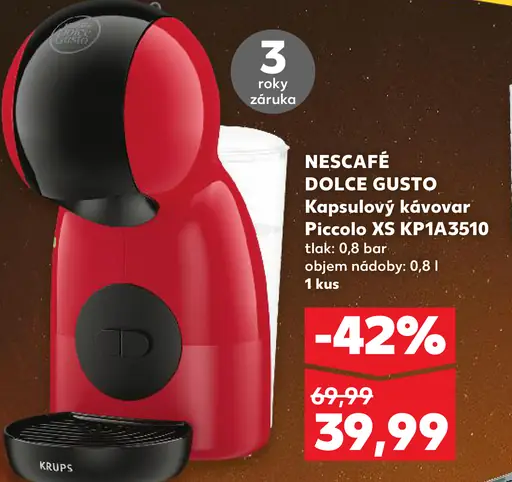 NESCAFÉ DOLCE GUSTO Kapslový kávovar Piccolo XS KP1A3510