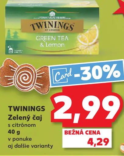 TWININGS Zelený čaj s citrónom