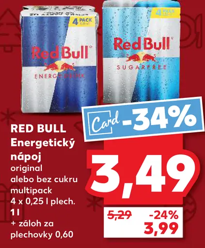 Red Bull energetický nápoj