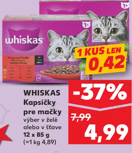 Whiskas kapsičky pre mačky