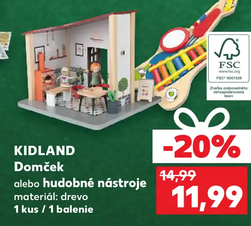 KIDLAND Domček alebo hudobné nástroje