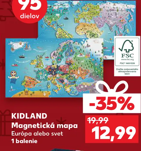 KIDLAND Magnetická mapa