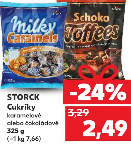 Cukríky karamelové alebo čokoládové