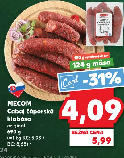 Cabaj čaporská klobása