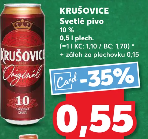 Krušovice svetlé pivo