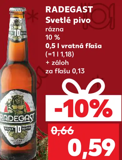 Radegast svetlé pivo