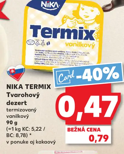 NIKA TERMIX Tvarohový dezert vanilkový